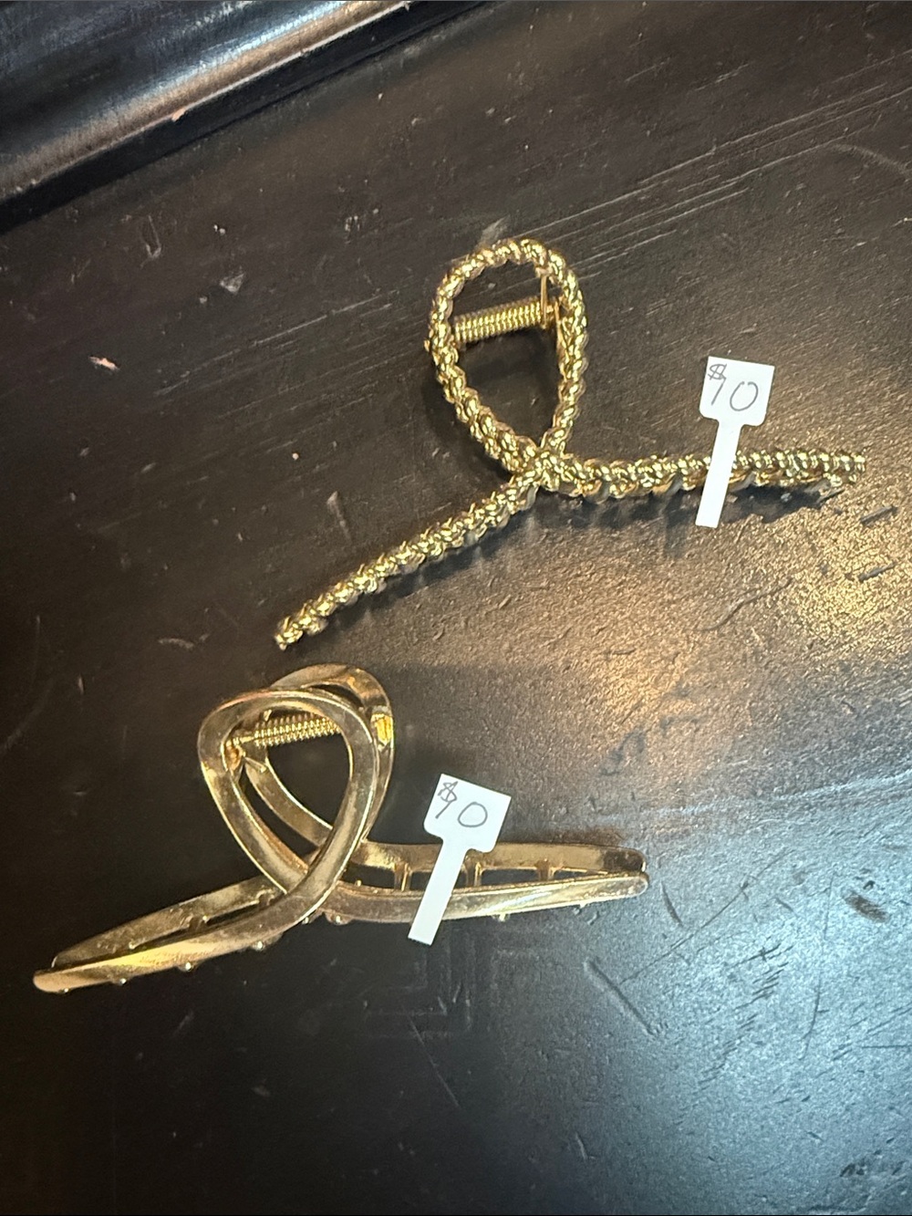 Gold Hair Clip Set - Elegant Knot and Twisted Clips 2 for $10
